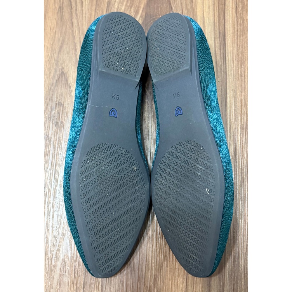 Rothy's The Almond Loafer Dark Jade Pattern Pointed Toe Flats Women's Sz 9.5 - Picture 9 of 9